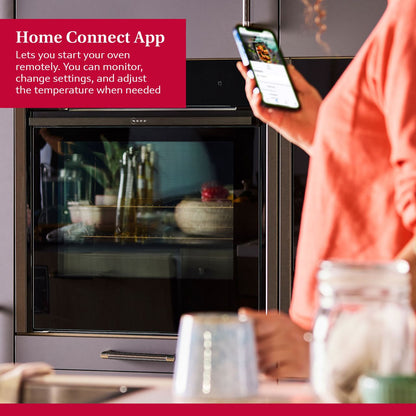 NEFF N70 Slide & Hide® Built In Electric Single Oven - Graphite - Annotation - Home app shot
