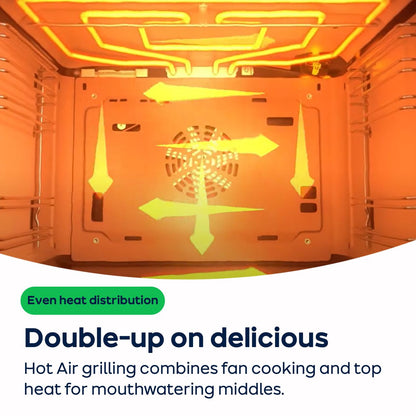 Bosch Series 2 Electric Single Oven - Stainless Steel - Annotation - Hot air grilling shot