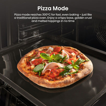 Hisense Hi2 BI622ABPGUK Built In Electric Single Oven - Jet Black - Annotation - Pizza mode