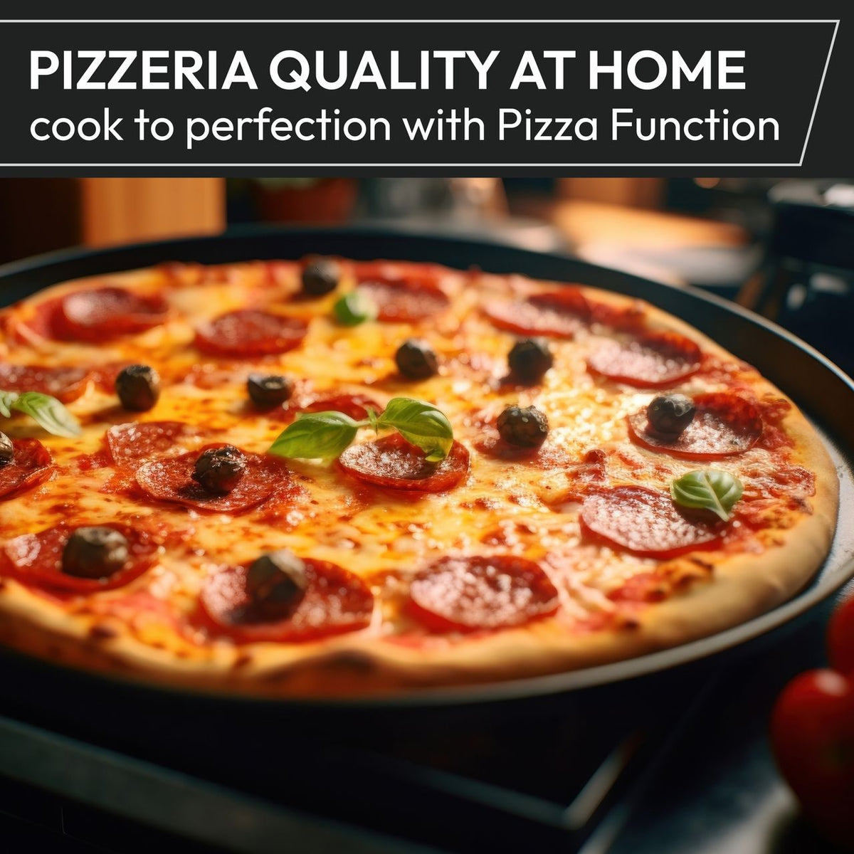 Hoover H-OVEN 300 Built In Electric Single Oven - Stainless Steel - Annotation - Pizza mode shot 