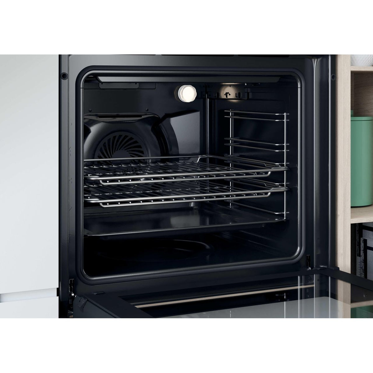 Hoover H-OVEN 300 HOC3158IN Built In Electric Single Oven - Stainless Steel Hoover H-OVEN 300 HOC3158IN Built In Electric Single Oven - Stainless Steel - Oven with door open shot 