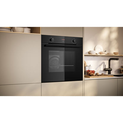 NEFF N30 Built In Electric Single Oven - Black - Oven in kitchen