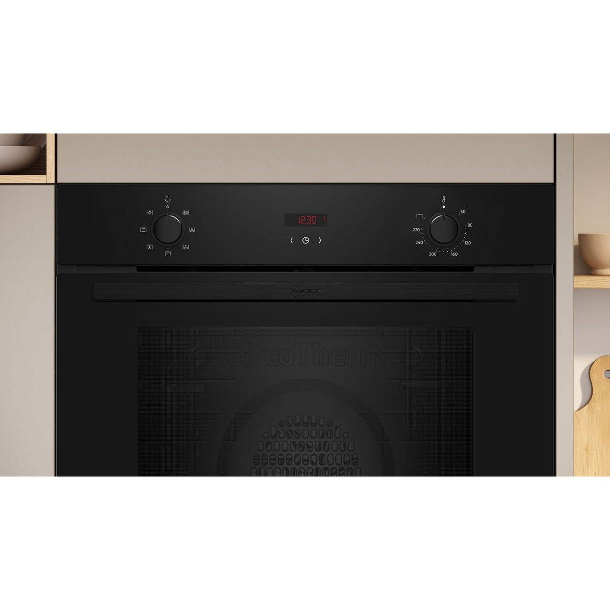 NEFF N30 Built In Electric Single Oven - Black - Control panel
