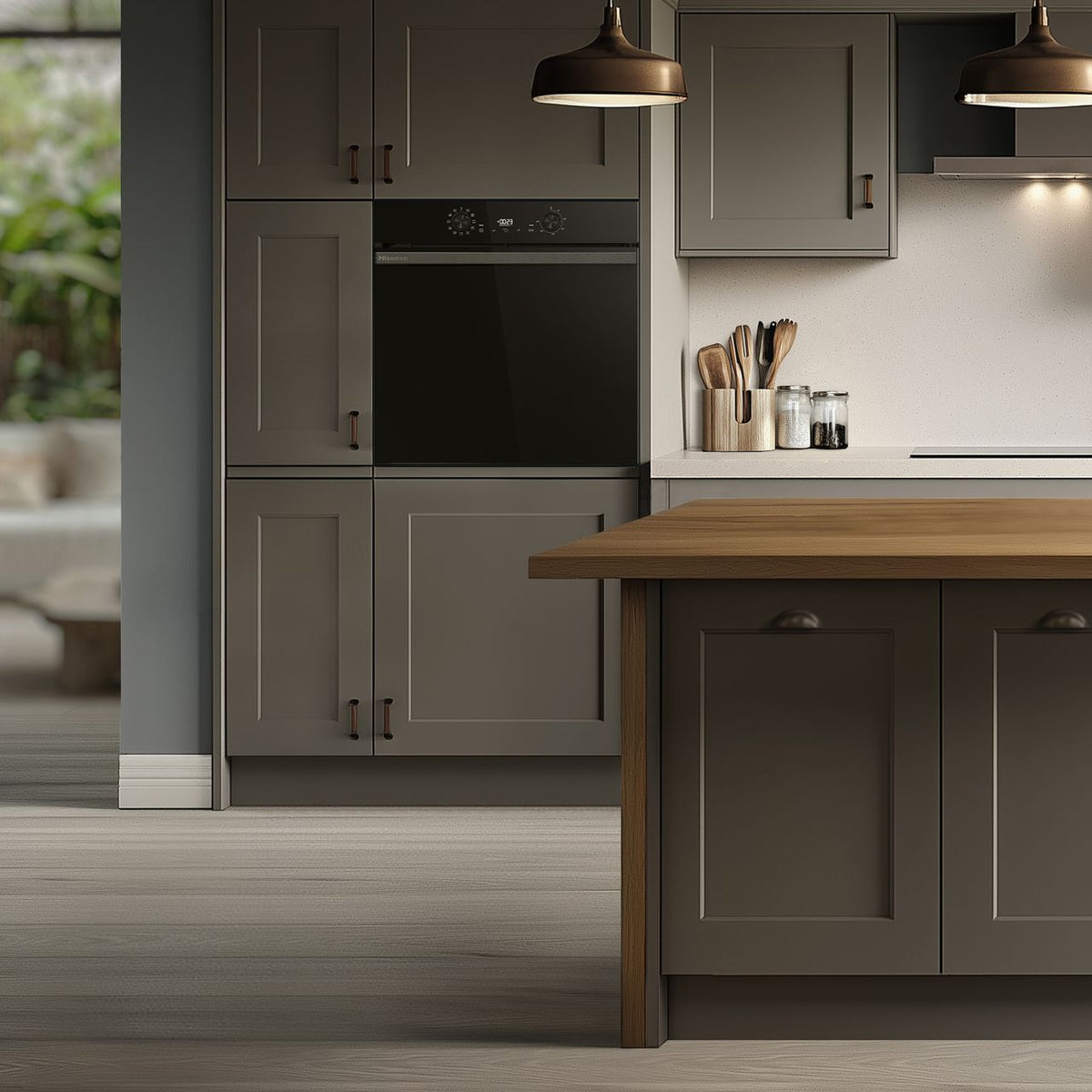 Hisense Hi2 BI622ABPGUK Built In Electric Single Oven - Jet Black - Oven in kitchen