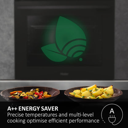 Haier ID Series 2 Built In Electric Single Oven - Black - Annotation - Save energy shot