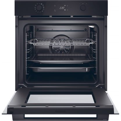 Haier ID Series 2 Built In Electric Single Oven - Black - Door open