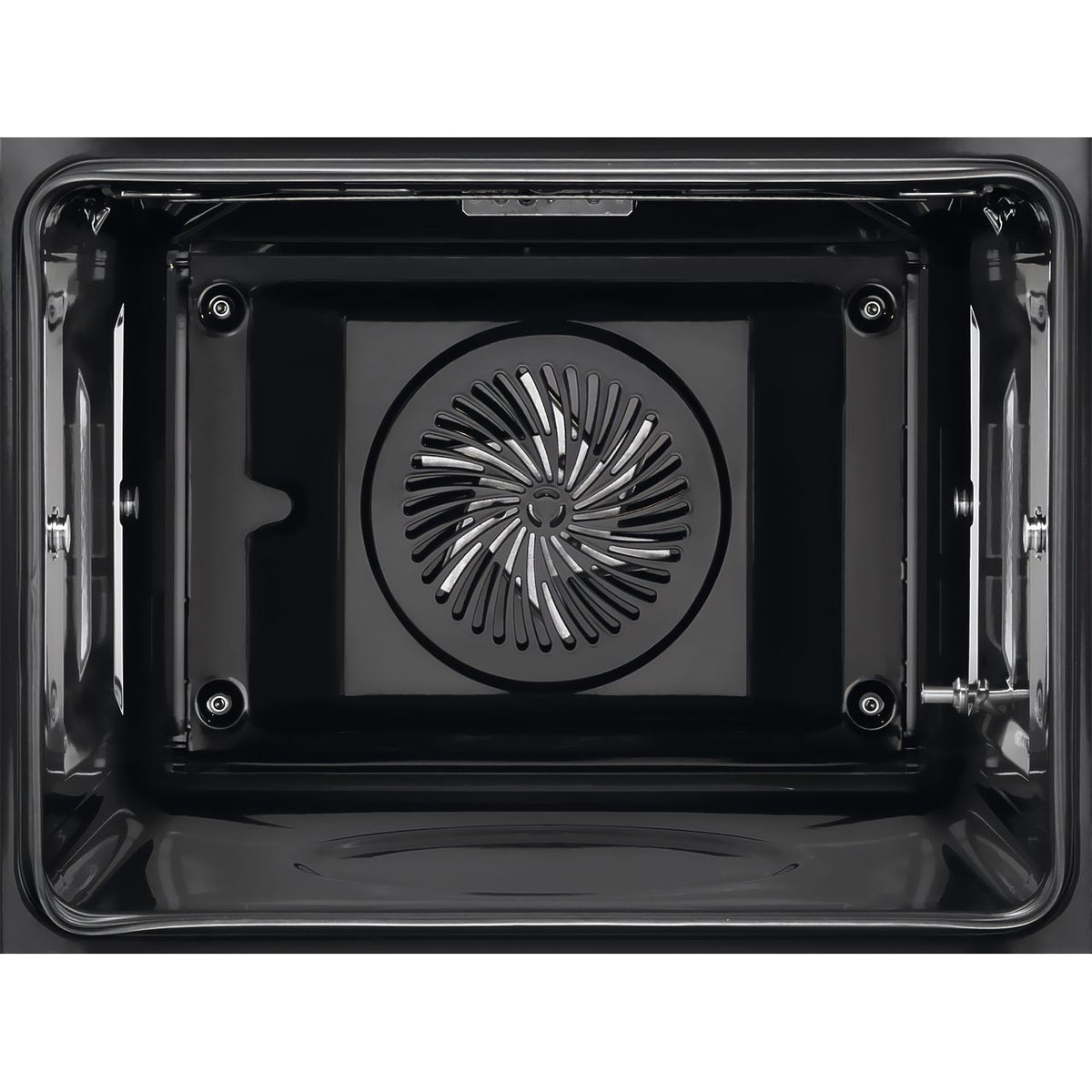 AEG SenseCook Aqua Built In Electric Single Oven - Black - Close up inside shot