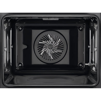 AEG SenseCook Aqua Built In Electric Single Oven - Black - Close up inside shot
