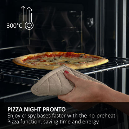 Haier ID Series 2 Built In Electric Single Oven - Black - Annotation - Pizza function shot