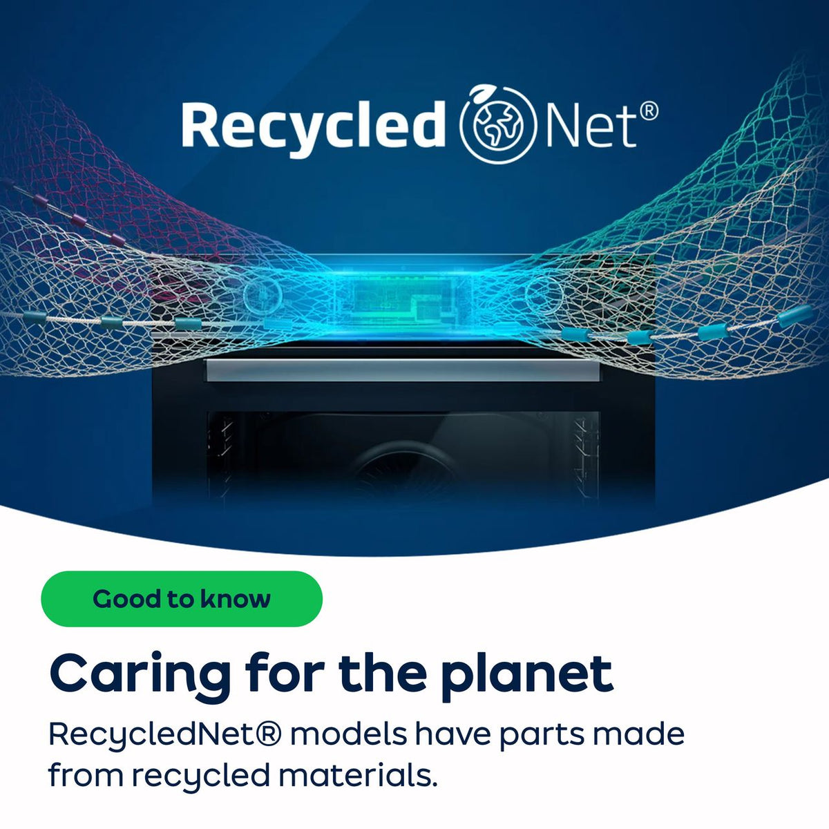 Beko AeroPerfect™ RecycledNet® Electric Single Oven - Stainless Steel - Annotation - Recycled net shot