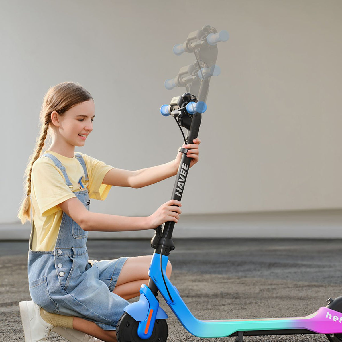 Navee Electric Scooter - child using scooter shot