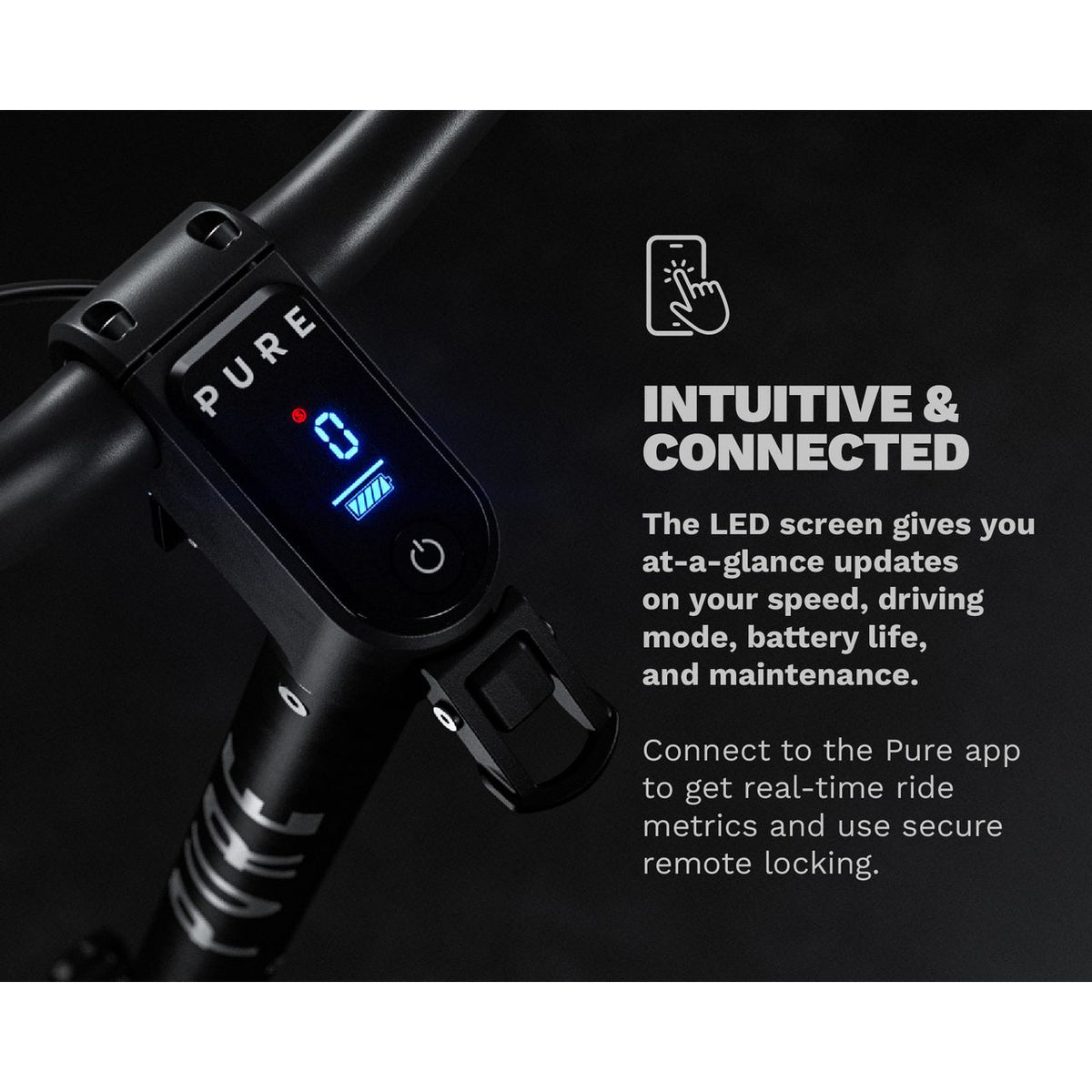 Pure Air 6 Ultra Max Suspension Electric Scooter - Annotation - LED Screen