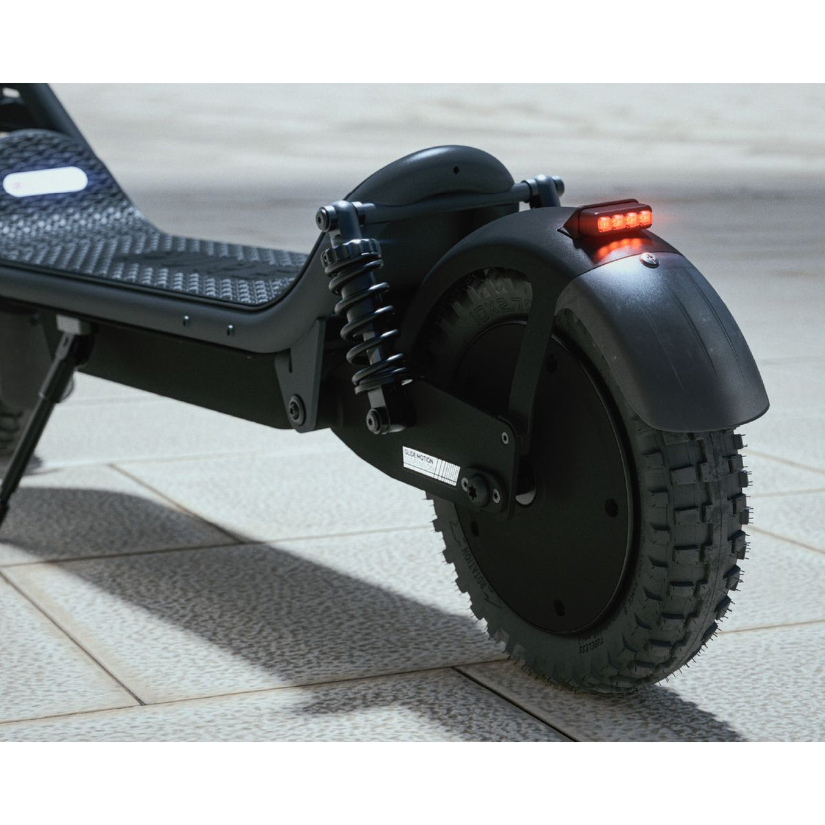 Pure Air 6 Suspension Electric Scooter - Rear wheel closeup