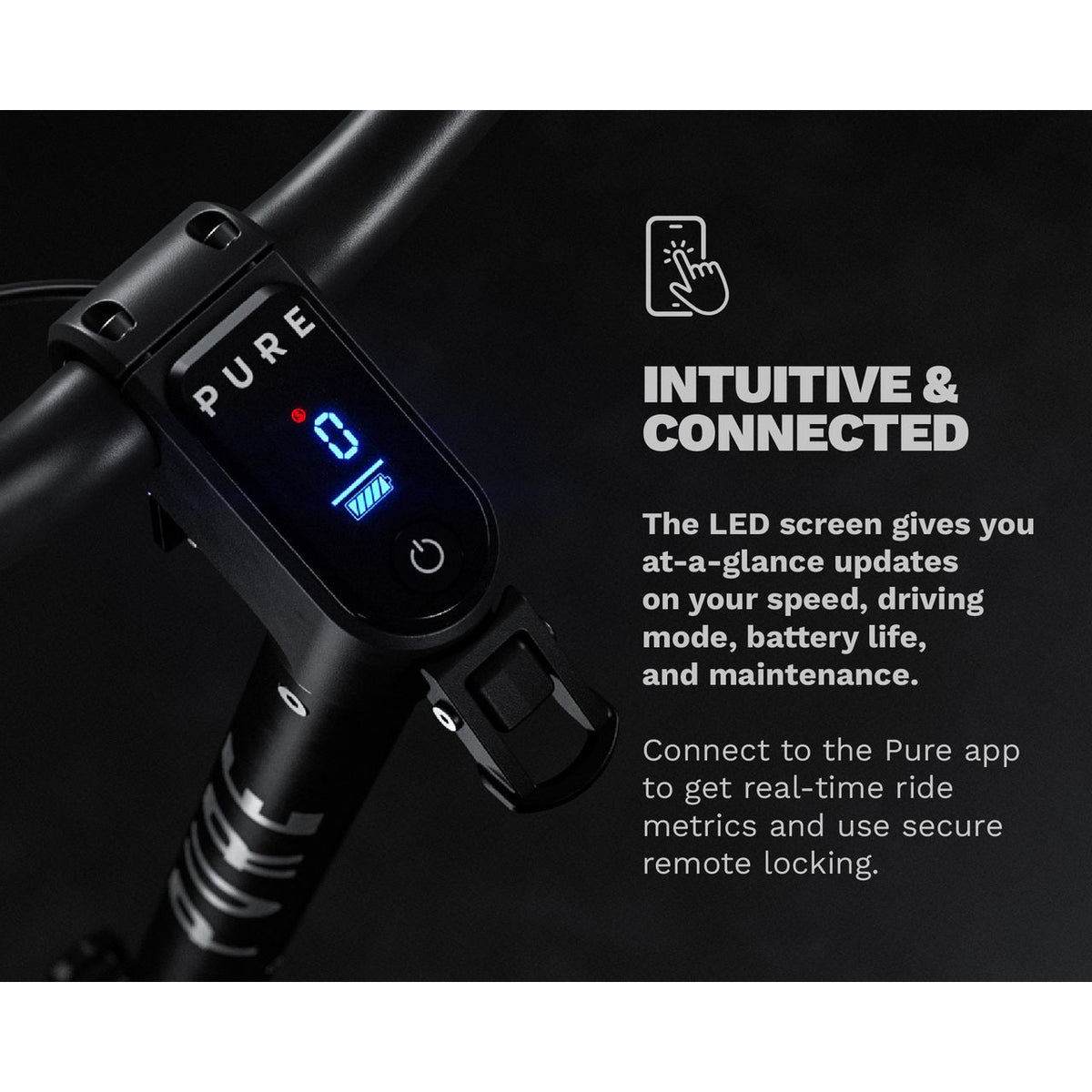 Pure Air 6 Suspension Electric Scooter - Annotation - LED screen