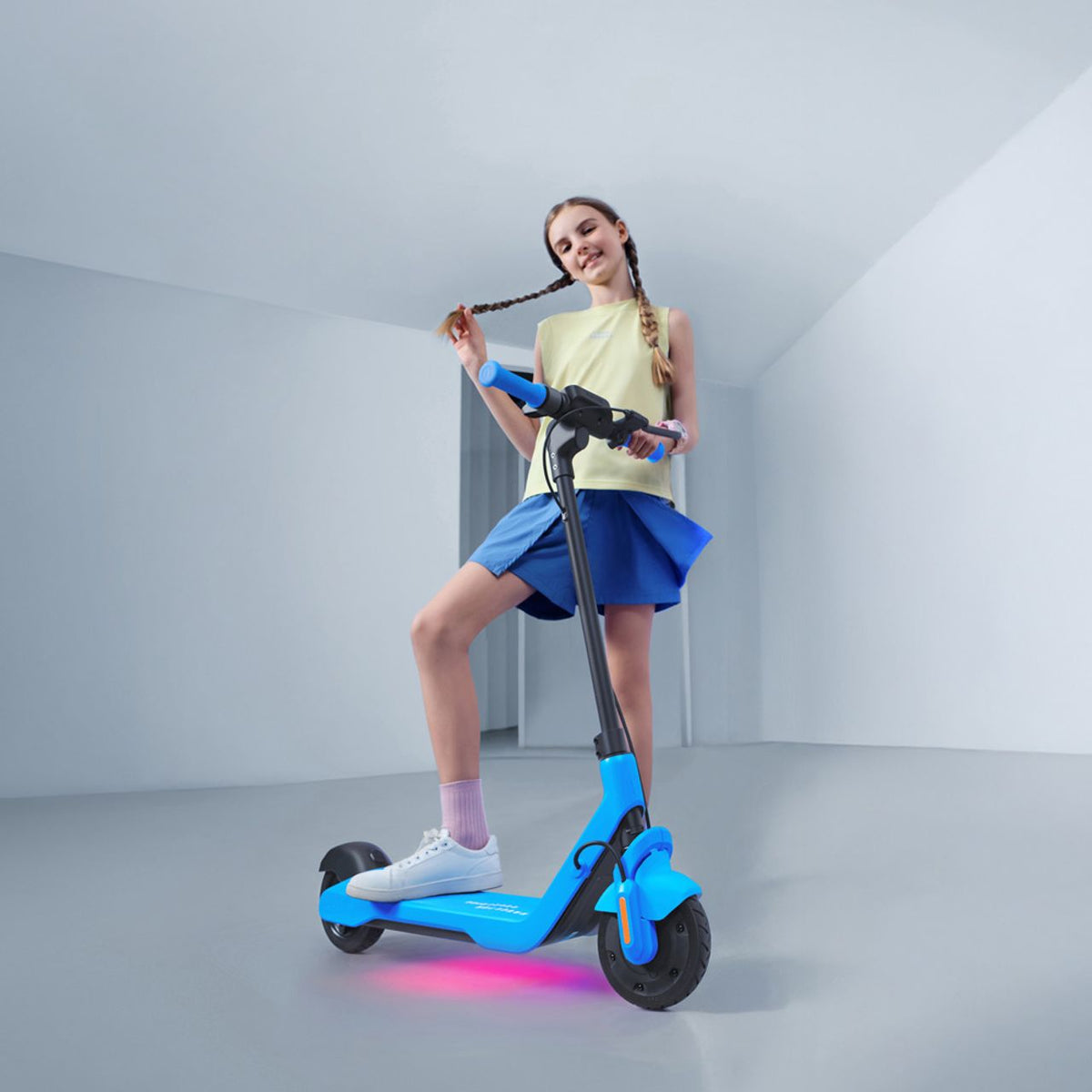 Navee Electric Scooter - child on scooter shot