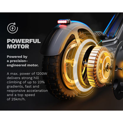 Pure Escape Ultra Max Suspension Electric Scooter - Annotation - Powerful motor