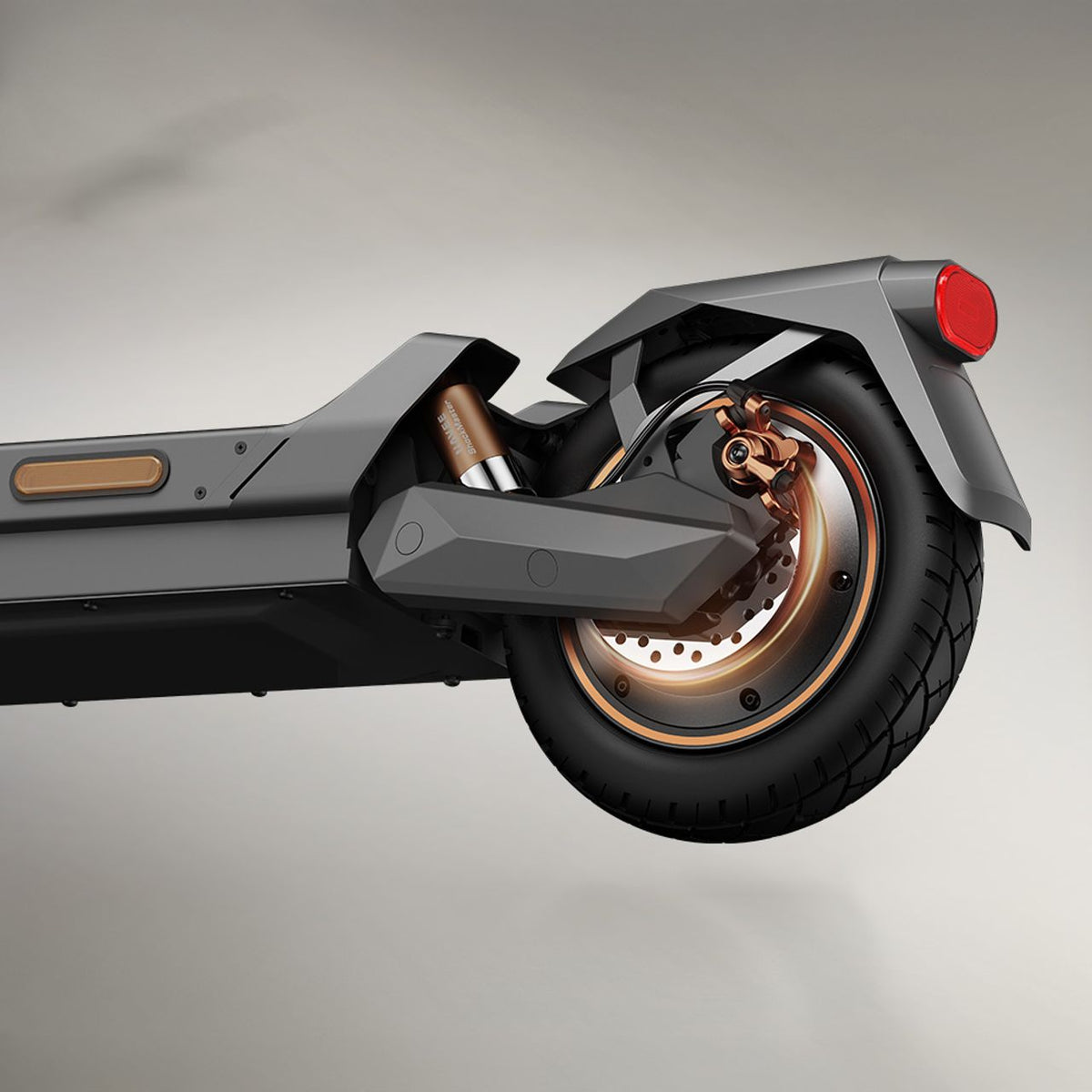 Navee Electric Scooter - close up wheel shot