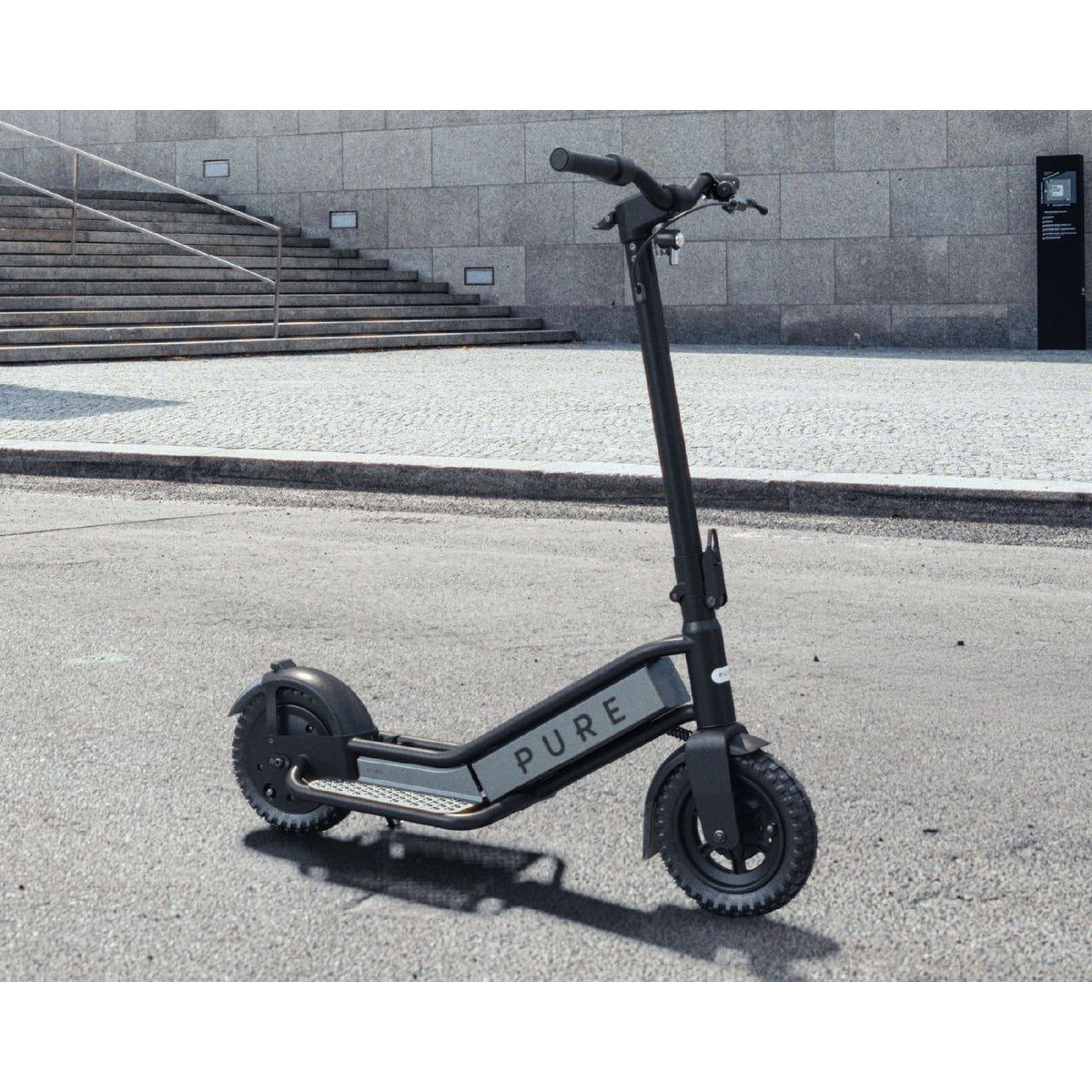 Pure Escape Electric Scooter - Scooter outside
