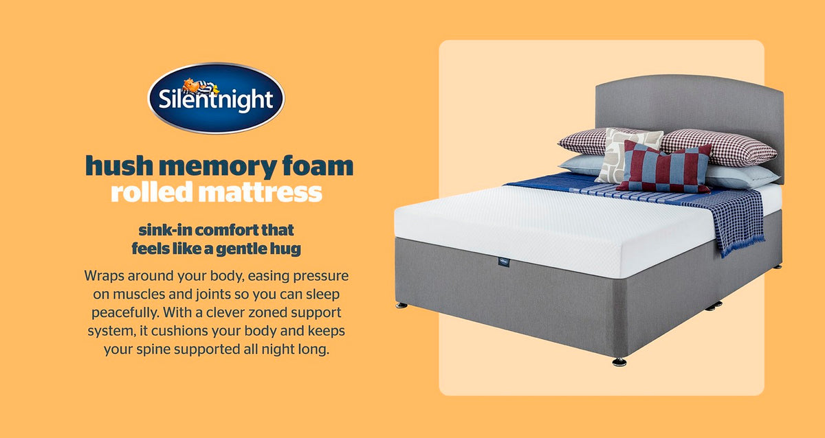 Silentnight Hush Memory Foam Rolled Mattress – Double (4 ft 6) Mattress – image 3