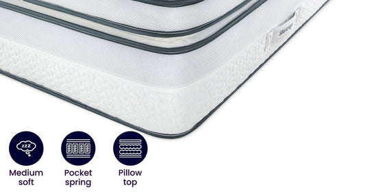 Silentnight 3000 Pocket UltraGel Boxtop Mattress – Medium Soft Double (4 ft 6) Mattress – image 1