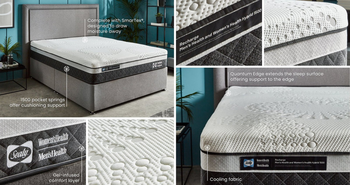 Recharge Men's and Women's Health 1500 Pocket Mattress – Double (4 ft 6) Mattress – image 3