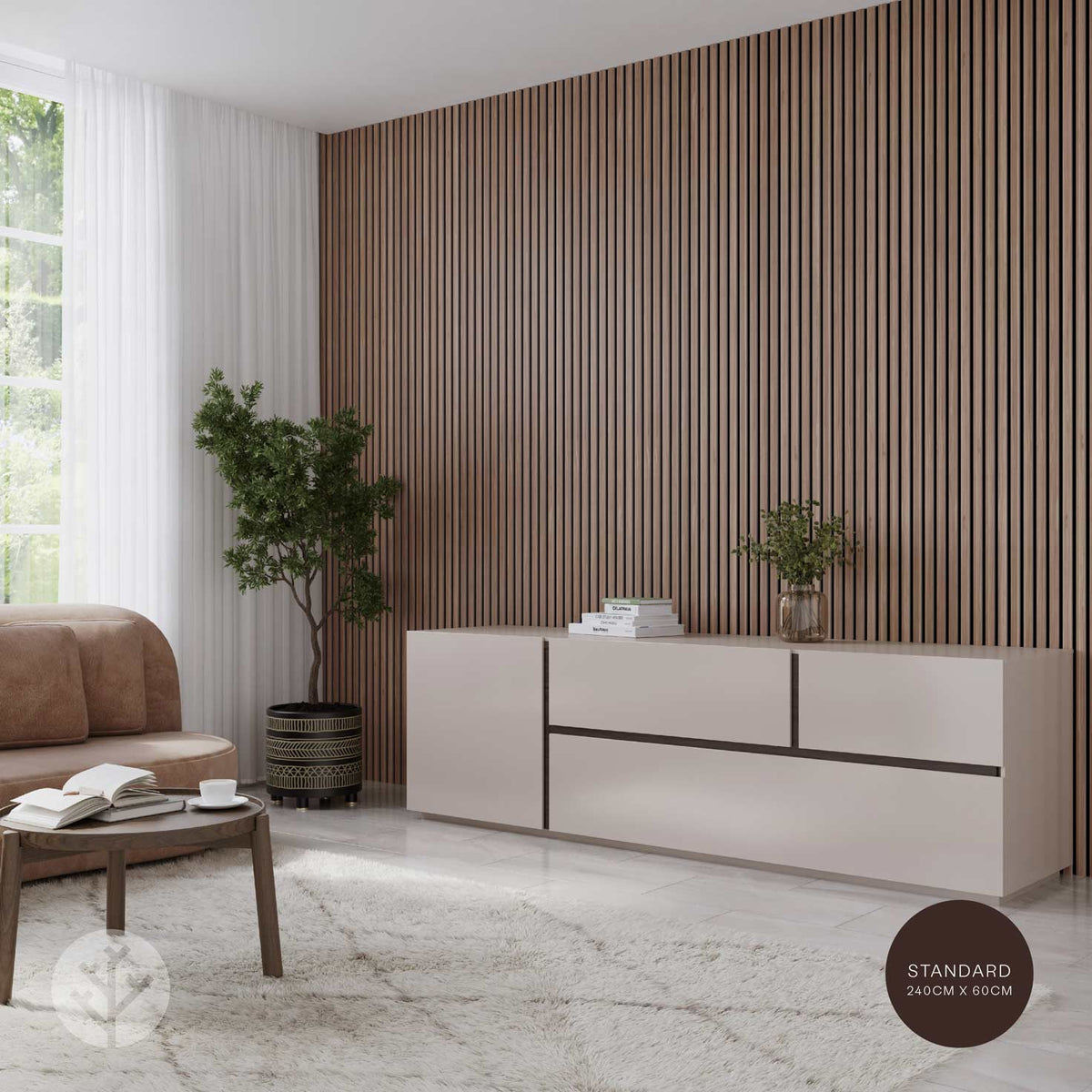 Acupanel® Contemporary Walnut Acoustic Wood Wall Panels