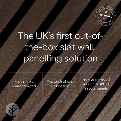 Acupanel® Contemporary Walnut Acoustic Wood Wall Panels