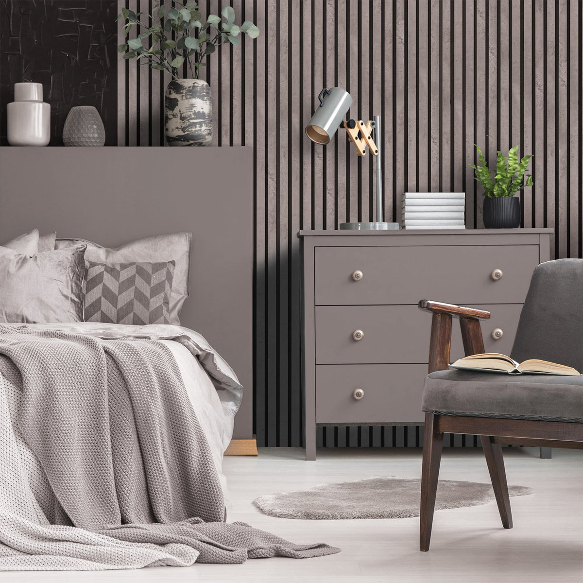 Acupanel® Colour Concrete Grey Acoustic Wall Panels