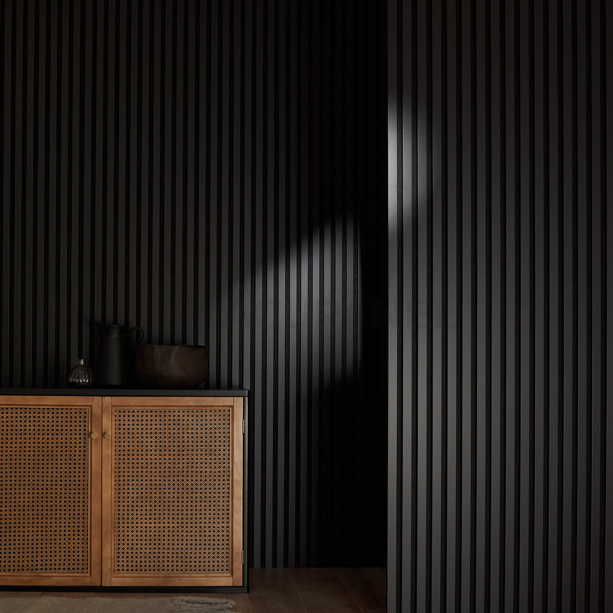 Acupanel® Contemporary Onyx Black Wrapped Acoustic Wall Panels