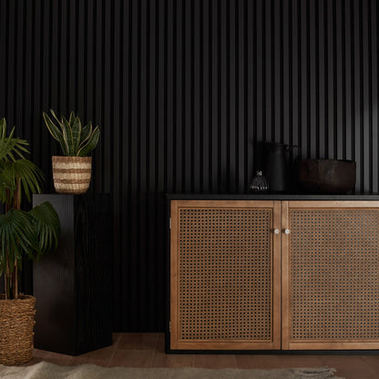Acupanel® Contemporary Onyx Black Wrapped Acoustic Wall Panels