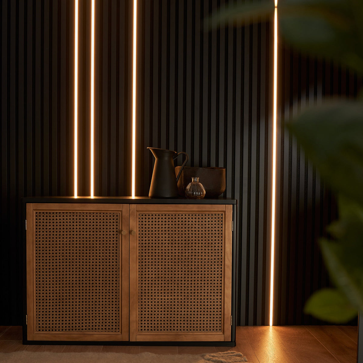 Acupanel® Contemporary Onyx Black Wrapped Acoustic Wall Panels