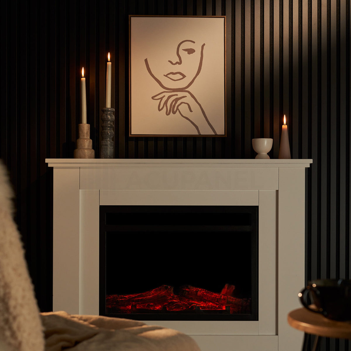 Acupanel® Contemporary Onyx Black Wrapped Acoustic Wall Panels