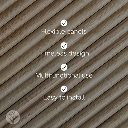 Flutto® Oak Mini-Ridge Flexible Tambour Wood Panels