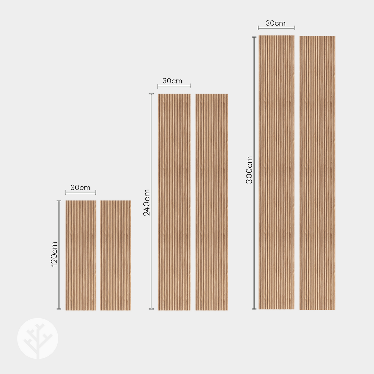 Flutto® Oak Ridge Flexible Tambour Wood Panels