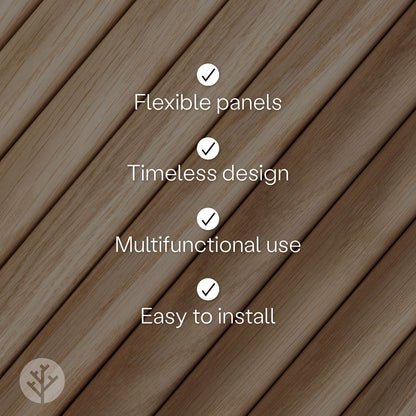 Flutto® Oak Ridge Flexible Tambour Wood Panels