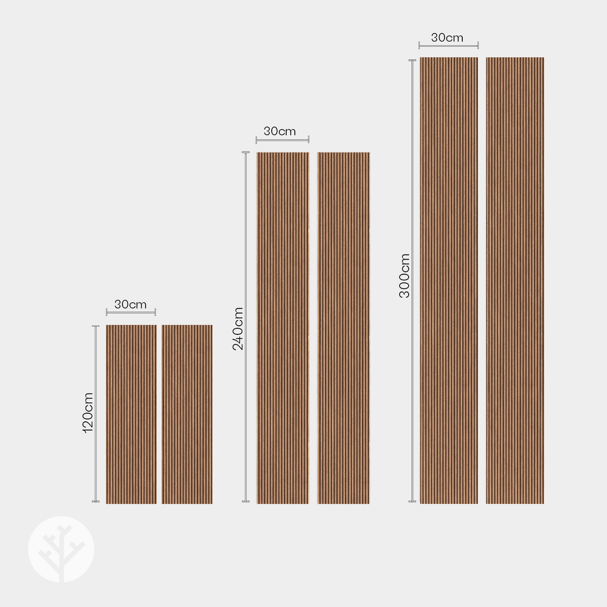 Flutto® Walnut Mini-Ridge Flexible Tambour Wood Panels