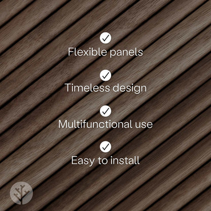 Flutto® Walnut Mini-Ridge Flexible Tambour Wood Panels