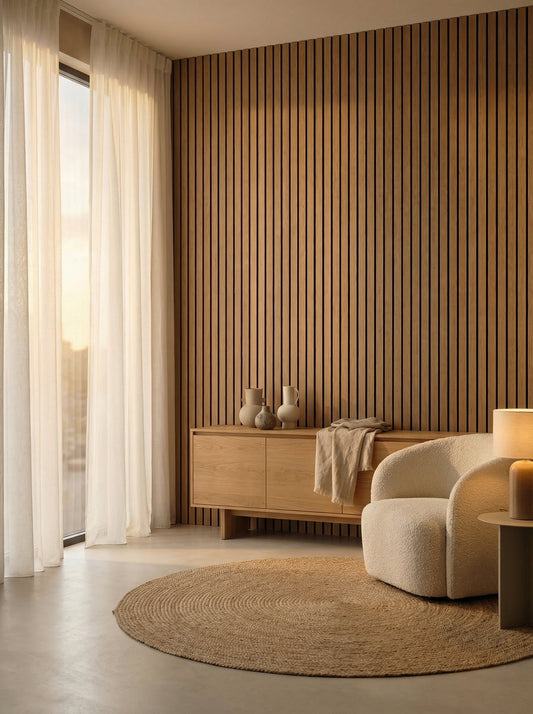 Acupanel® Luxe Natural Oak Acoustic Wood Wall Panels