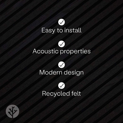 Acupanel® Charcoal Black Oak Acoustic Wood Wall Panel
