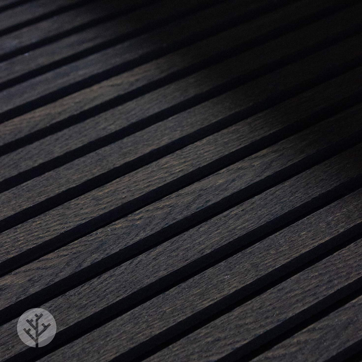 Acupanel® Charcoal Black Oak Acoustic Wood Wall Panel
