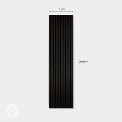 Acupanel® Charcoal Black Oak Acoustic Wood Wall Panel