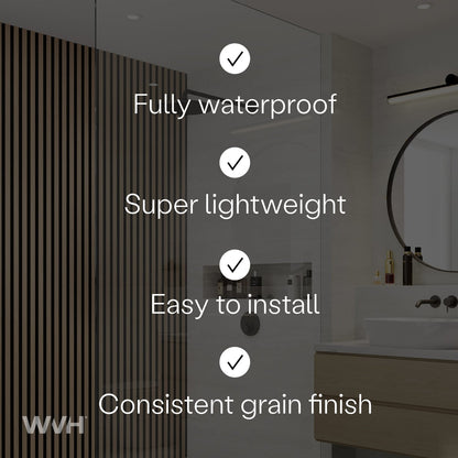 Acupanel® Hydro Oak Waterproof Wall Panels
