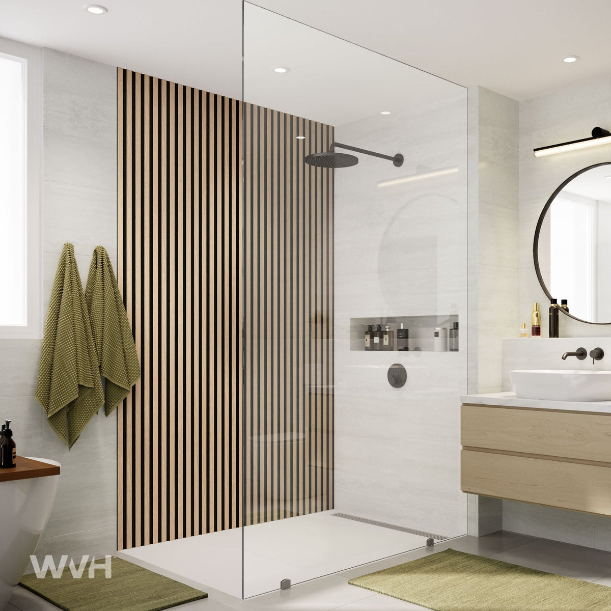 Acupanel® Hydro Oak Waterproof Wall Panels