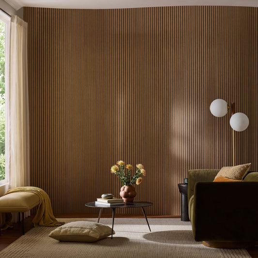 Acupanel® Ultraflex Engineered Walnut Flexible Lightweight Wood Wall Panels