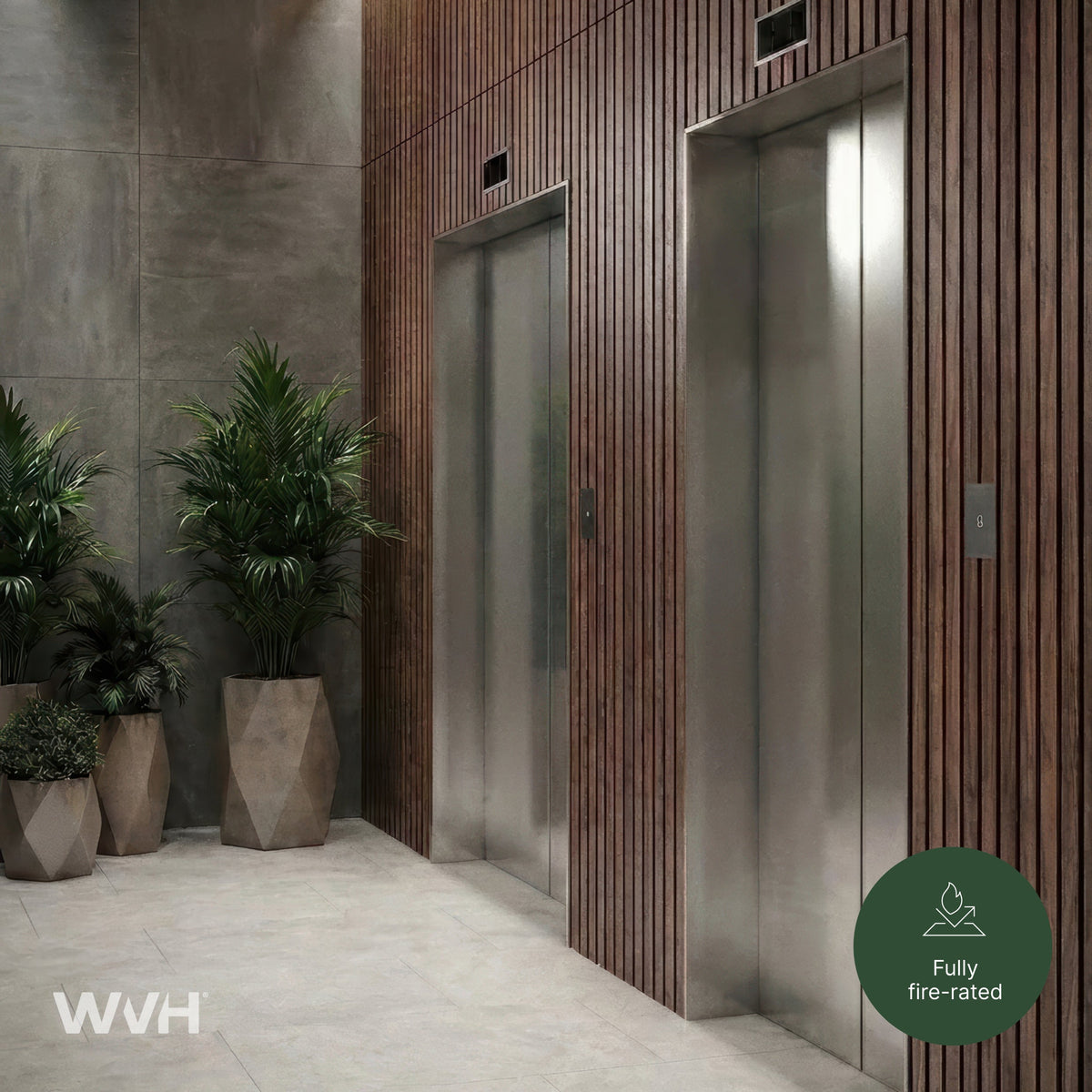 Acupanel® Luxe Plus Walnut Fire-Rated Acoustic Wood Wall Panels