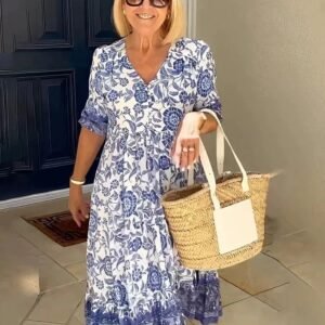 Rosetta™ V-Hals Boheemse jurk