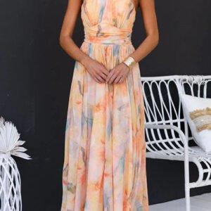 Halter™ - Maxi-jurk met print