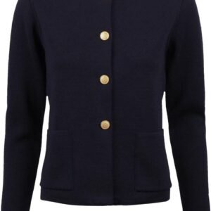 Comfort Fit Dames Vest Knoopsluiting donkerblauw