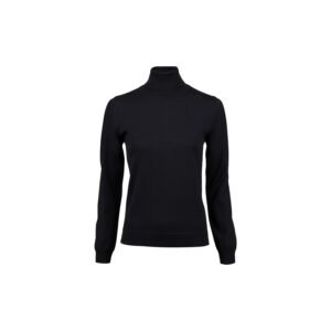 SIJA GEBREIDE ROLLNECK, ZWART