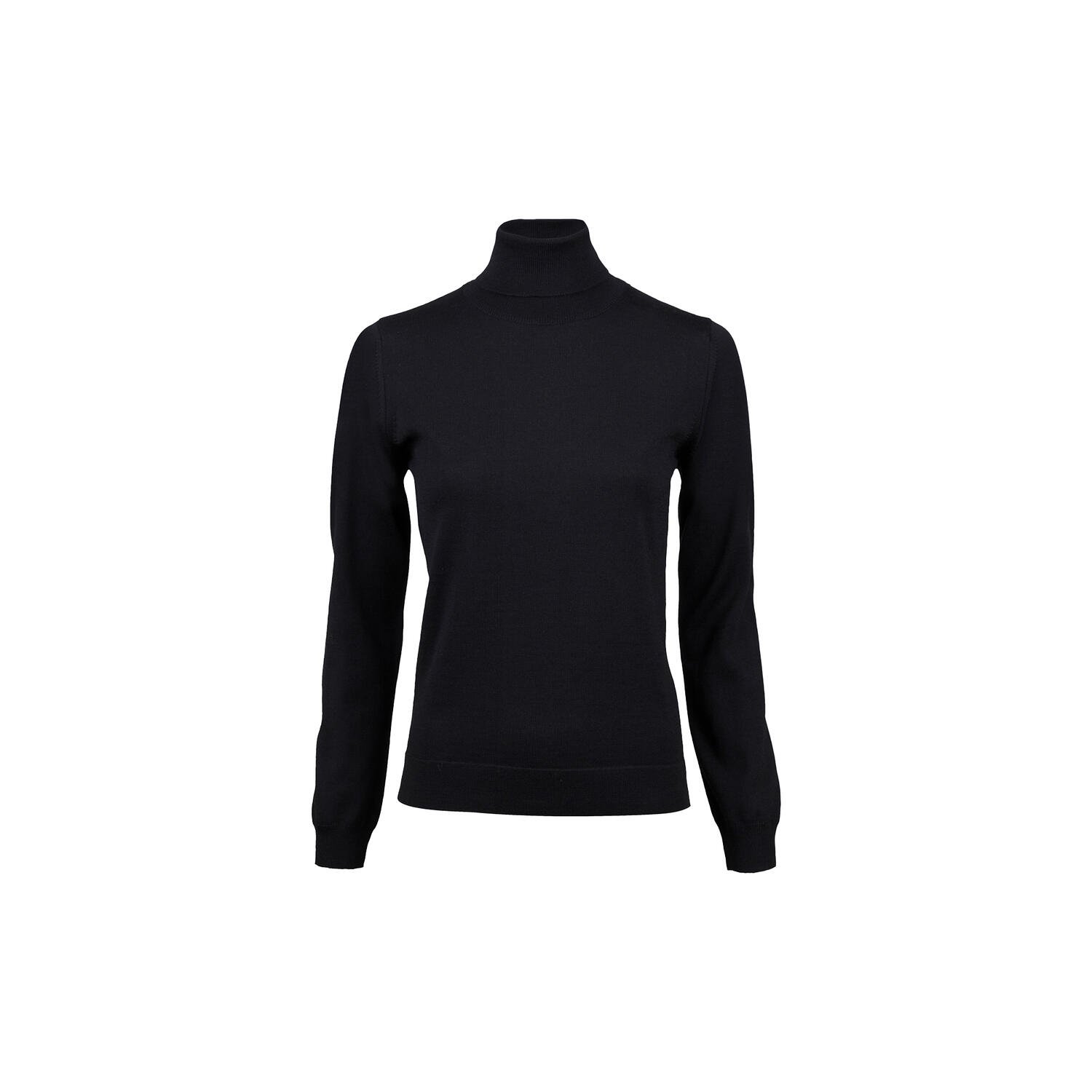 SIJA GEBREIDE ROLLNECK, ZWART